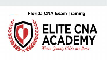 Florida CNA Exam Training