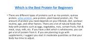 Which is the Best Protein for Beginners