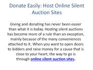 Online silent auction sites