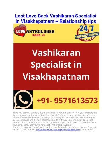 Lost Love back Vashikaran Specialist in Visakhapatnam - Relationship tips