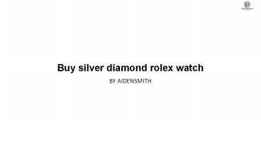 Buy silver diamond rolex watch