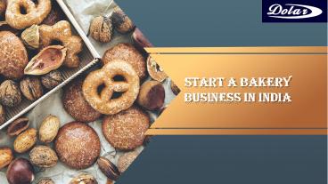 Start A Bakery Business in India