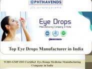 Eye Drops Manufacturer in India