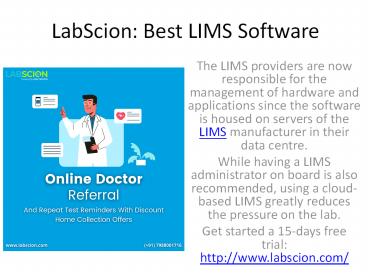 LabScion: Best LIMS Software