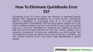 How To Eliminate QuickBooks Error 557