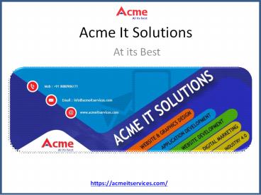 Acme It Services - Web Services Provider Company In Nashik India