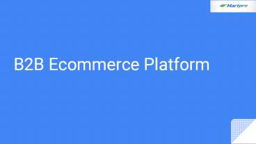 B2B Ecommerce Platform