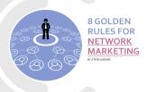 Golden Rules of Network Marketing
