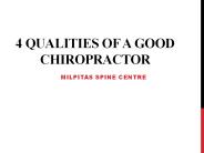 4 Qualities of a Good Chiropractor