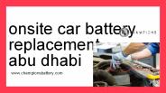 Onsite car battery replacement abu dhabi
