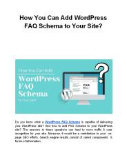 How You Can Add WordPress FAQ Schema to Your Site?