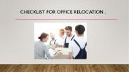 Checklist for Office Relocation