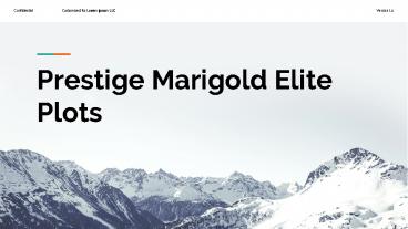 Prestige Marigold Plots in North Bangalore Bettanehalli