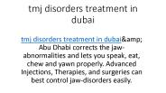 tmj disorders treatment in dubai