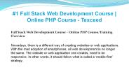 #1 Full Stack Web Development Course | Online PHP Course - Texceed