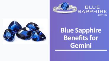 Blue sapphire benefits for Gemini