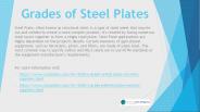 Grades of Steel Plates