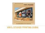 A Guide To Vinyl Sticker Printing Dubai
