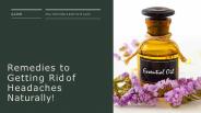 Remedies to Getting Rid of Headaches Naturally