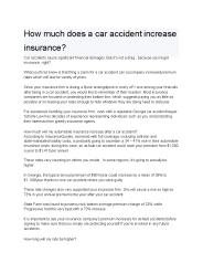 How much does a car accident increase insurance?
