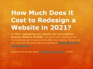 How much website redesign cost in 2021