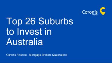 Top Suburbs to Invest in Australia 2021
