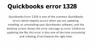Quickbooks update error 1328