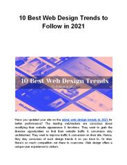 10 Best Web Design Trends to Follow in 2021