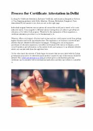 Process for Certificate Attestation in Delhi