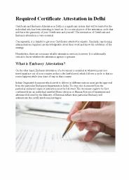 Agency for Certificate Attestation in Delhi