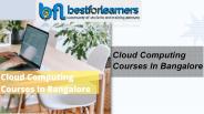 Cloud computing Courses in Bangalore