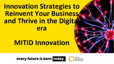 Innovation Strategy - MITID Innovation