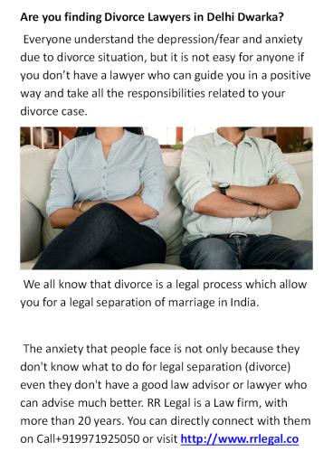 Are you finding Divorce Lawyers in Delhi Dwarka