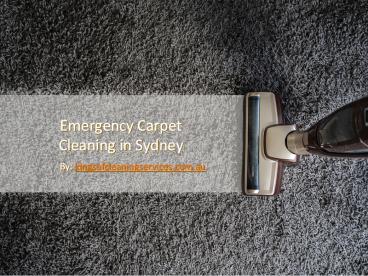 Emergency Carpet Cleaning In Sydney