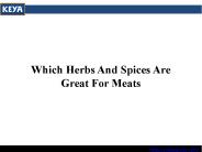 Which Herbs And Spices Are Great For Meats