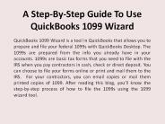 A Step-By-Step Guide To Use QuickBooks 1099 Wizard