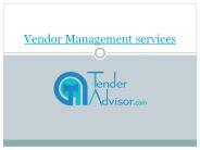 Vendor Management services