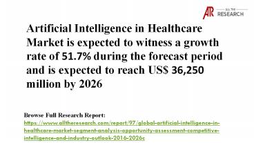 Artificial Intelligence in Healthcare Market