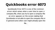Quickbooks error 6073