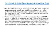 Do I need Protein Supplement for Muscle Gain