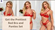 Get the Prettiest Red Bra and Panties Set