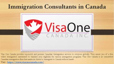 Immigration Consultants in Canada