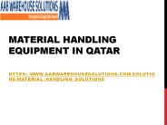 Material handling equipment in Qatar
