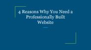 4 Reasons Why You Need a Professionally Built Website