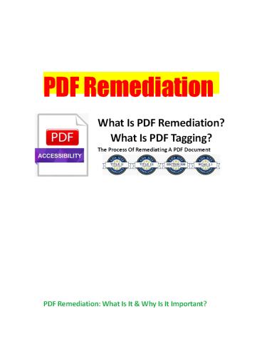 PDF Remediation