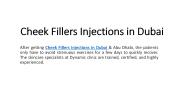 Cheek Fillers Injections in Dubai