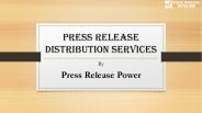 Press Release Distribution Services