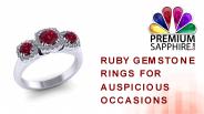 Ruby Gemstone Rings For Auspicious Occasions