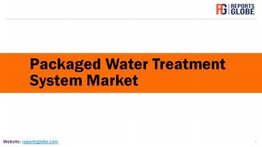 Packaged Water Treatment System Market