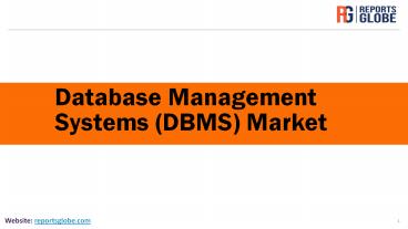 The Global Database Management Systems